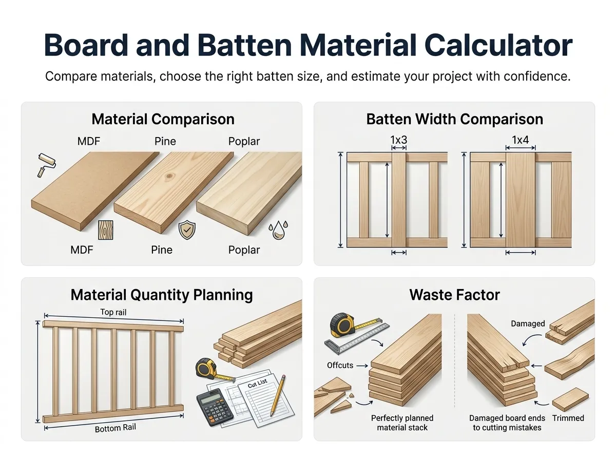 Board and Batten Material Comparison