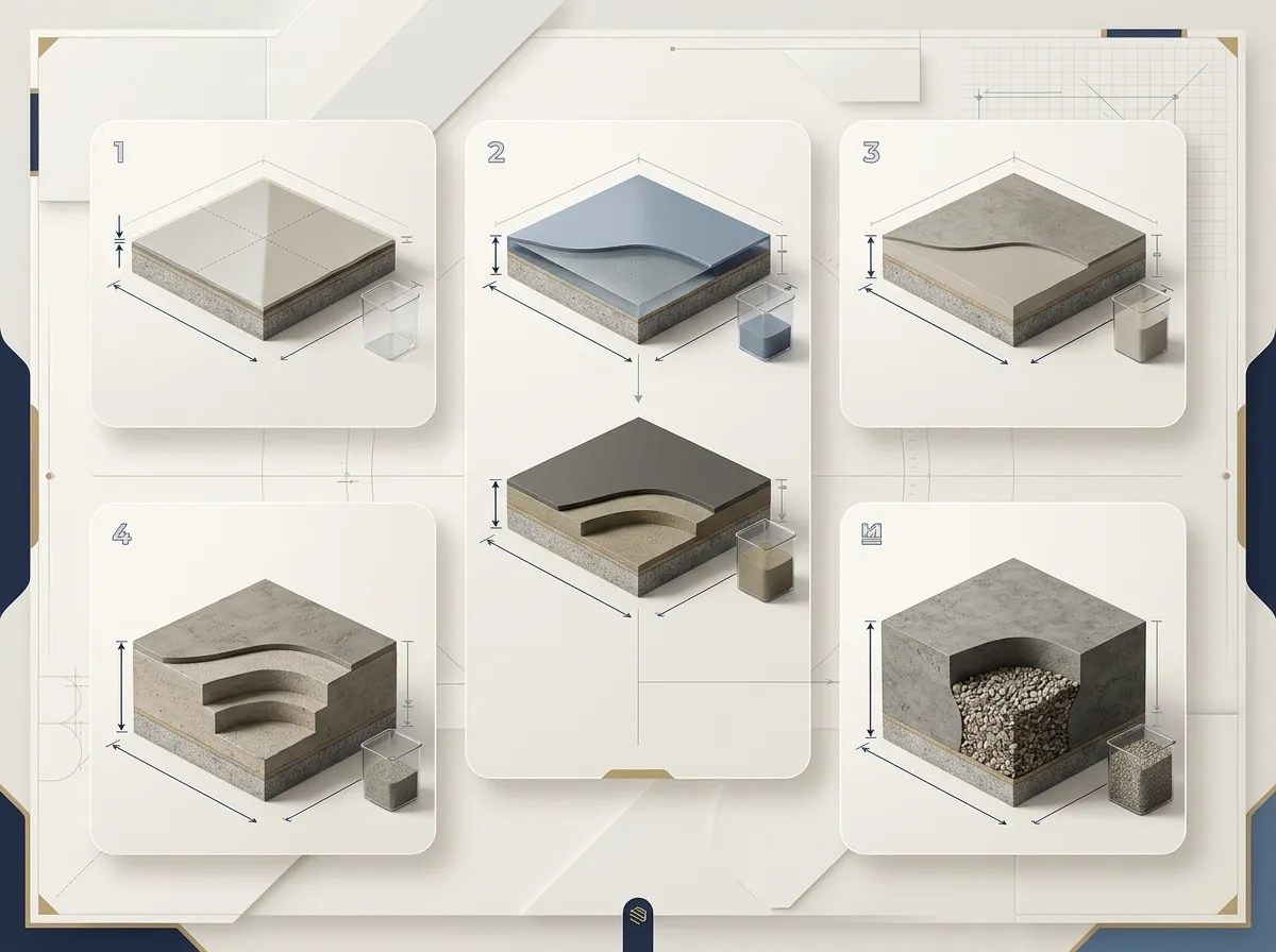 Gallons per square foot by thickness visual