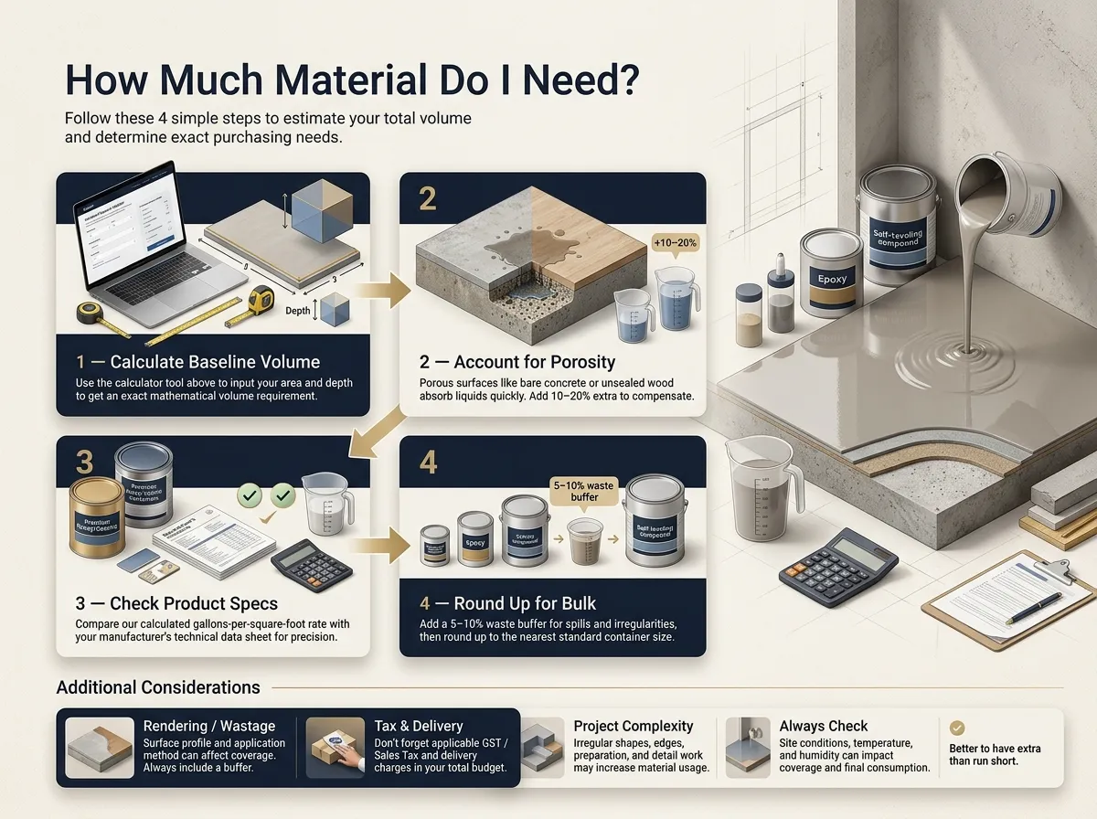 How much material do I need visual