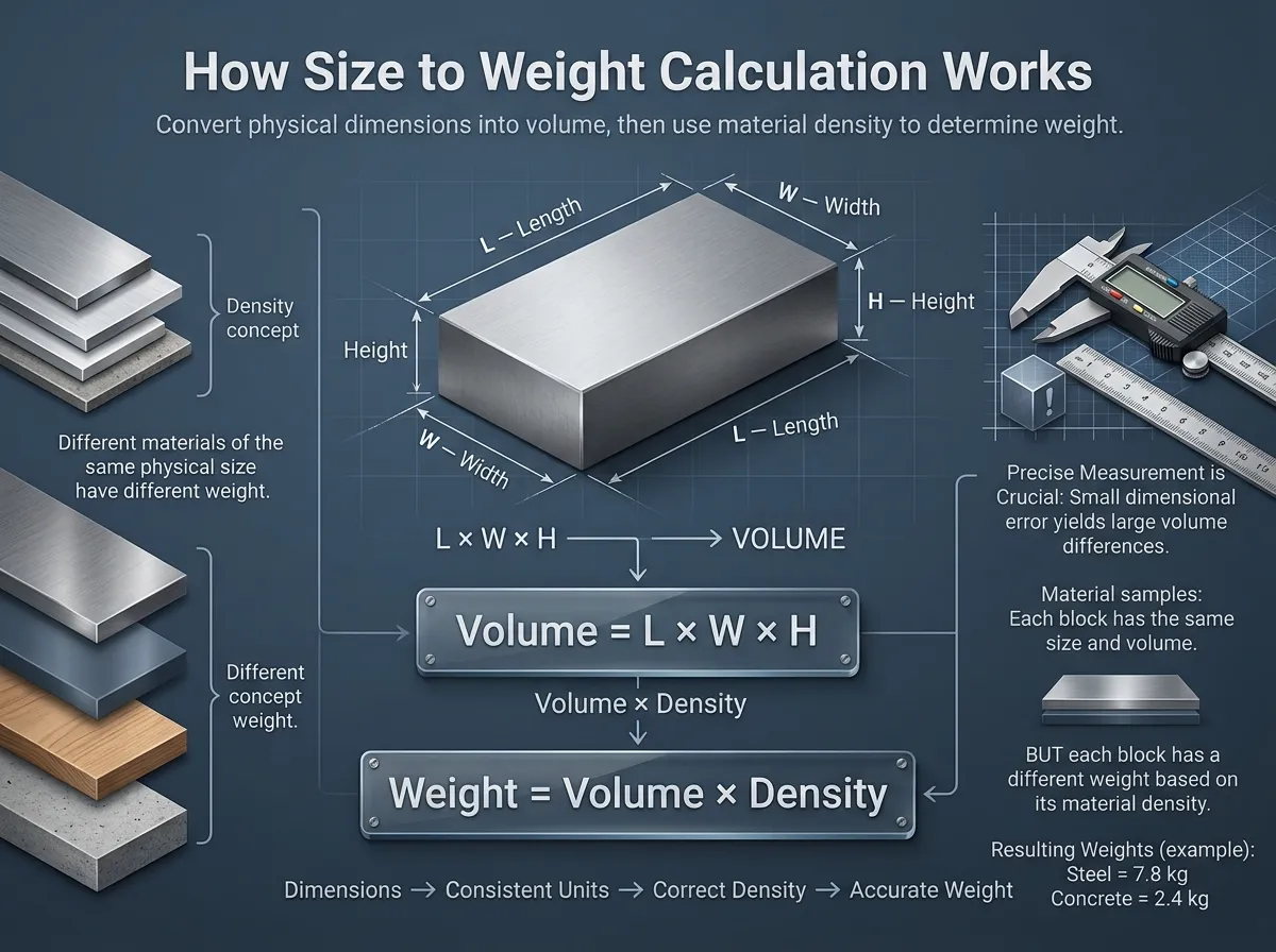 How Size to Weight Calculation Works