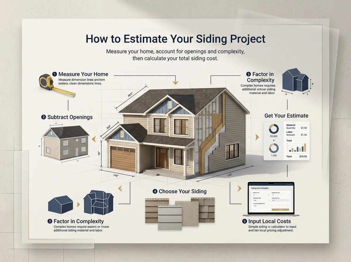 How to measure exterior walls for a siding project estimate