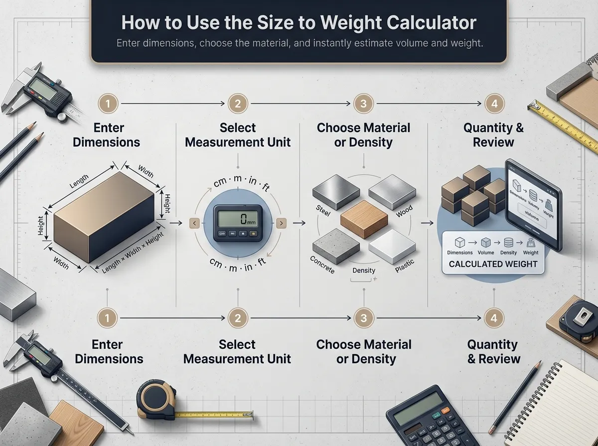 How to Use the Size to Weight Calculator