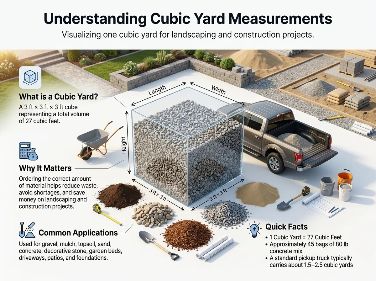 Understanding Cubic Yard Measurements illustration