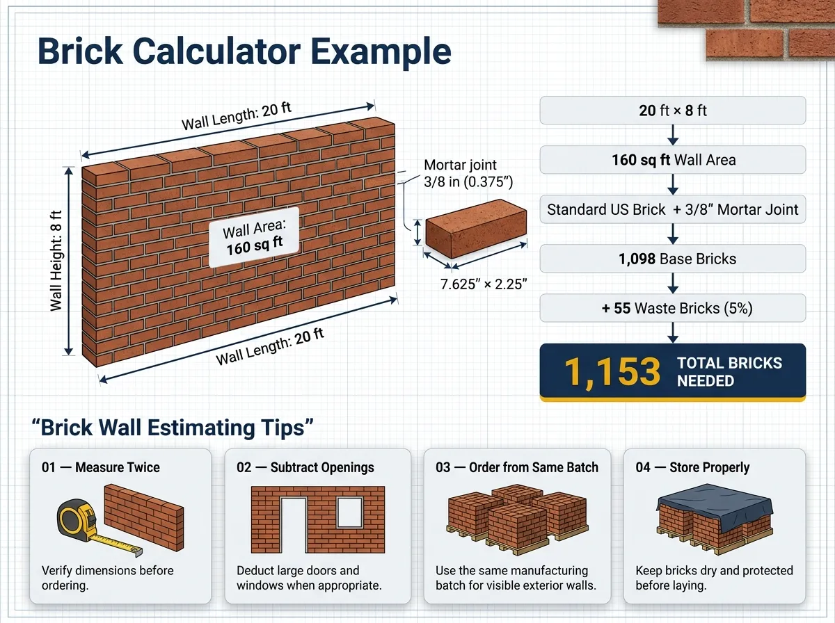 Brick Quantity Calculation Example Visual