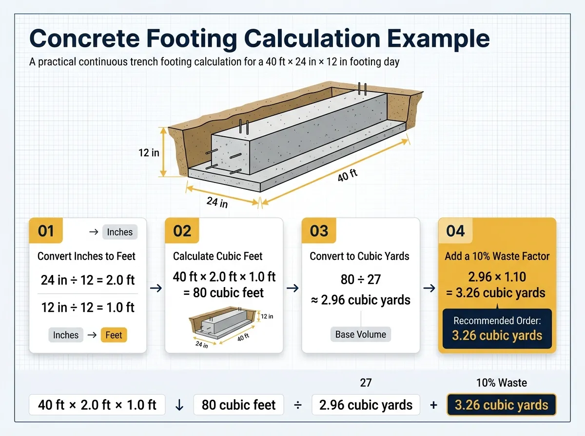 Concrete Footing Calculation Example