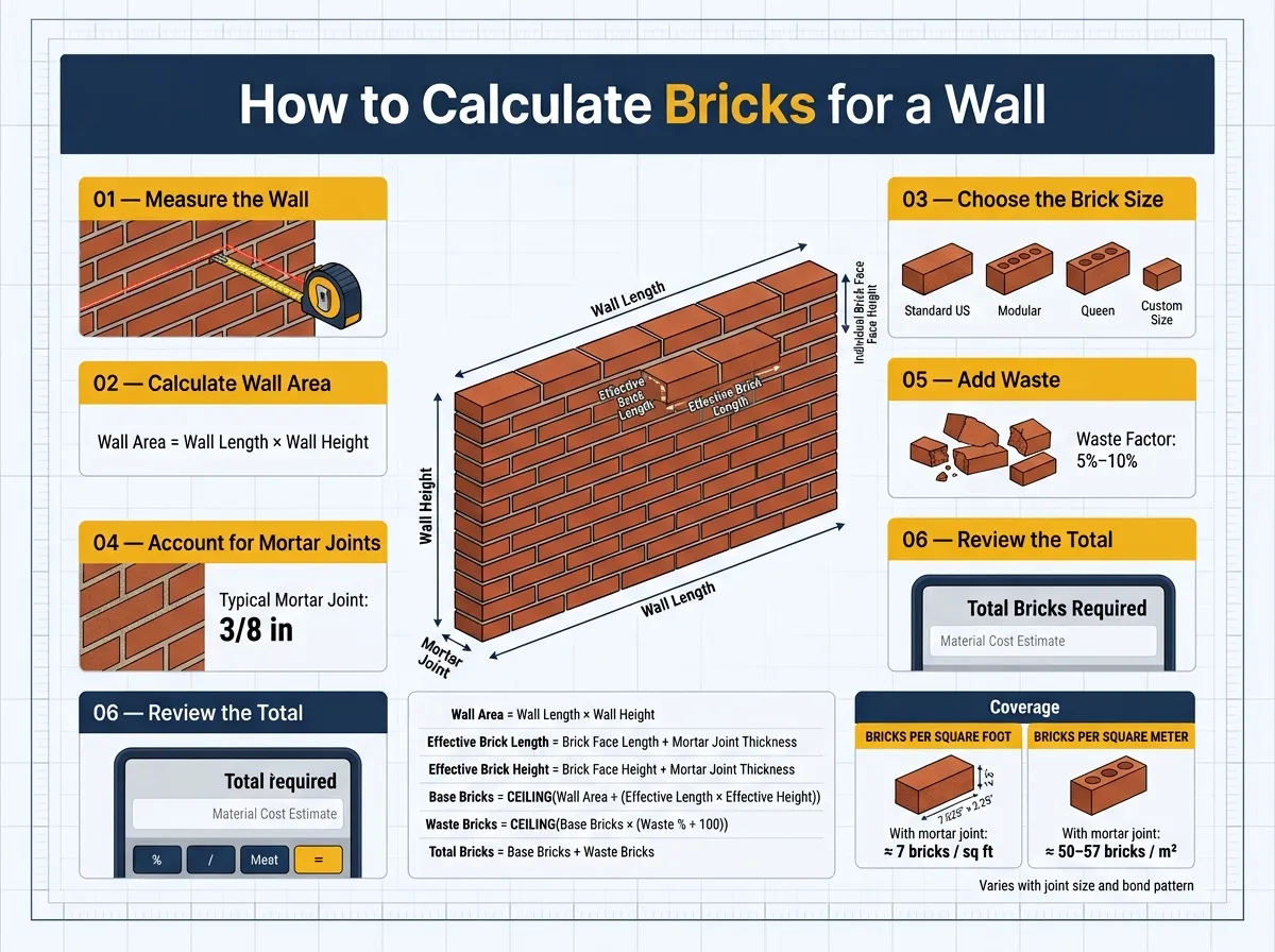 Brick Sizes and Mortar Joint Spacing Guide