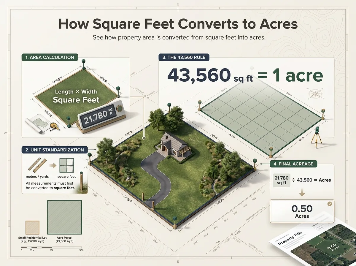 How Square Feet Converts to Acres