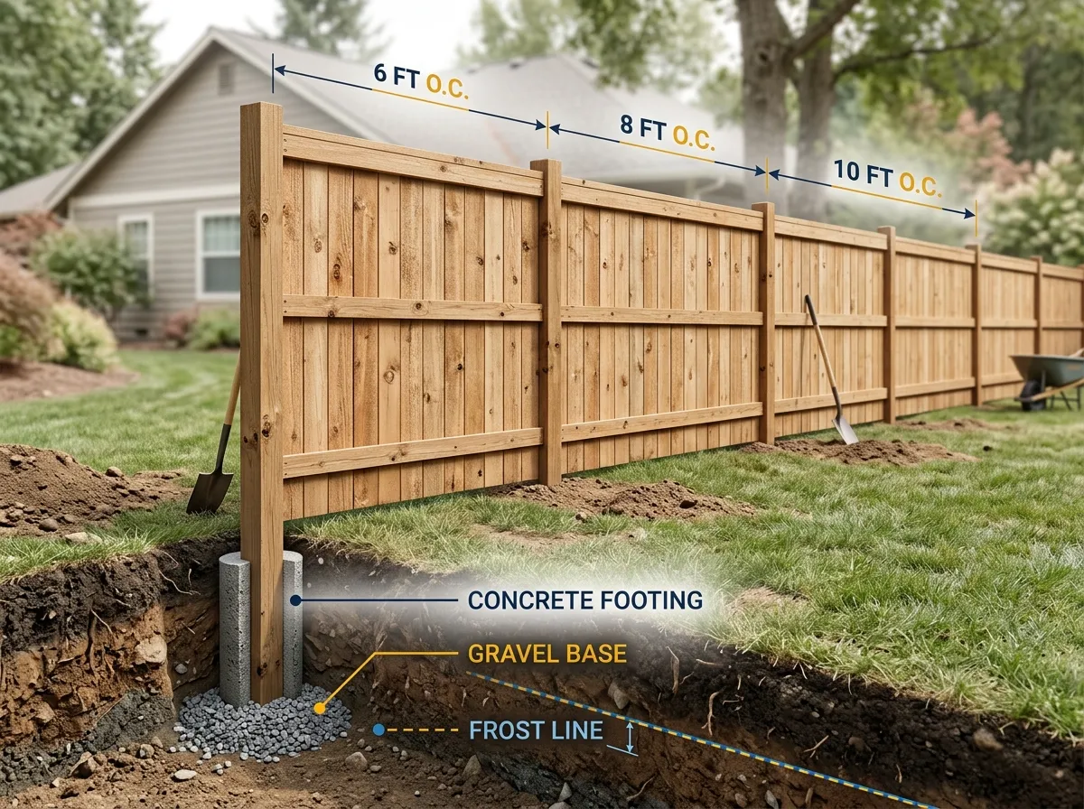 Fence Post Spacing and Material Planning